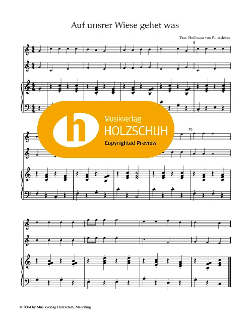 Auf unsrer Wiese gehet was